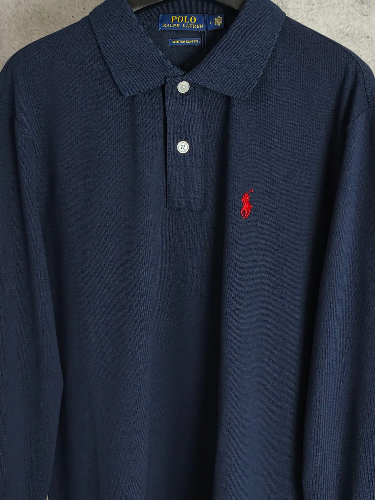 P200 Real shot quality High version Ralph Lauren pony embroidered polo shirt lapel long sleeves High-end quality Complete with three labels, comfortable and breathable, classic and simple, exquisite and fashionable, details show high-end quality Color: black, white, gray, navy blue Size: M-XXL